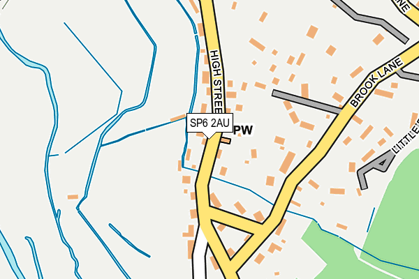 SP6 2AU map - OS OpenMap – Local (Ordnance Survey)