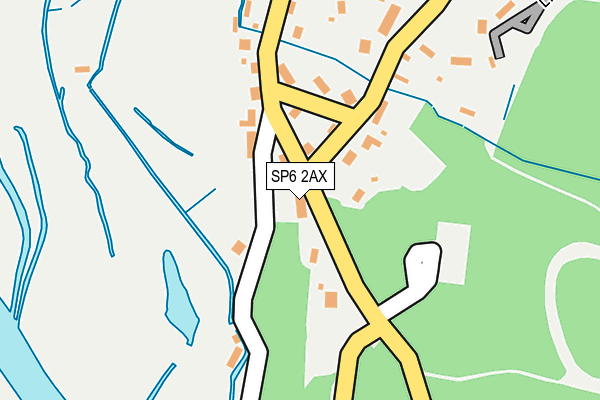 SP6 2AX map - OS OpenMap – Local (Ordnance Survey)