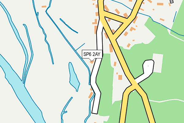SP6 2AY map - OS OpenMap – Local (Ordnance Survey)