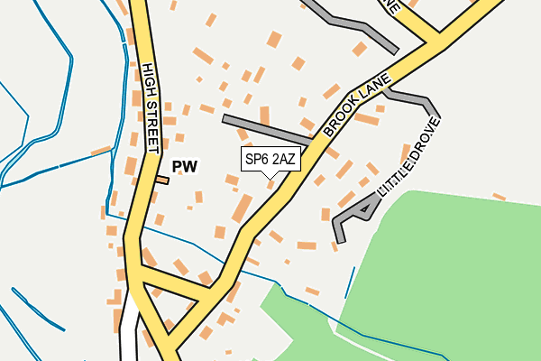SP6 2AZ map - OS OpenMap – Local (Ordnance Survey)