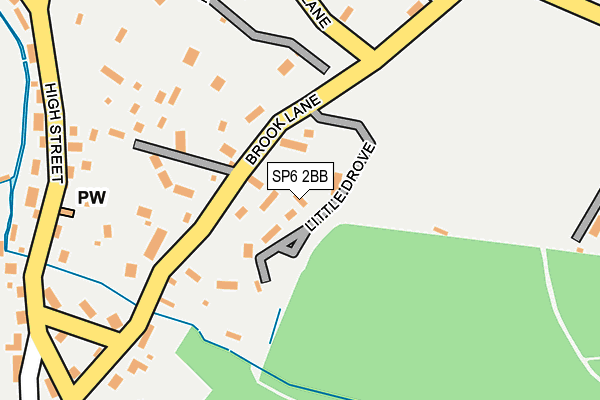 SP6 2BB map - OS OpenMap – Local (Ordnance Survey)