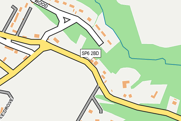 SP6 2BD map - OS OpenMap – Local (Ordnance Survey)