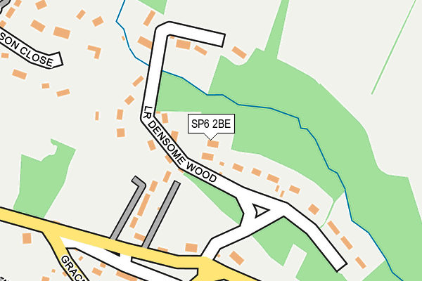 SP6 2BE map - OS OpenMap – Local (Ordnance Survey)