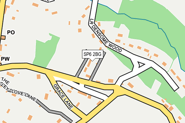 SP6 2BG map - OS OpenMap – Local (Ordnance Survey)
