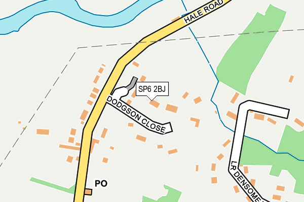 SP6 2BJ map - OS OpenMap – Local (Ordnance Survey)