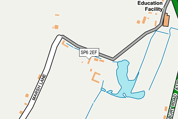 SP6 2EF map - OS OpenMap – Local (Ordnance Survey)