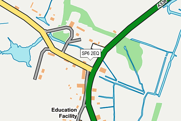 SP6 2EQ map - OS OpenMap – Local (Ordnance Survey)