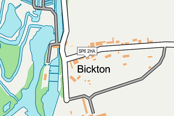 SP6 2HA map - OS OpenMap – Local (Ordnance Survey)