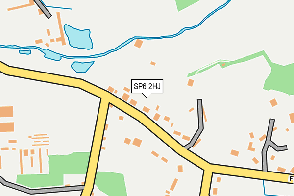 SP6 2HJ map - OS OpenMap – Local (Ordnance Survey)