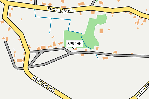 SP6 2HN map - OS OpenMap – Local (Ordnance Survey)