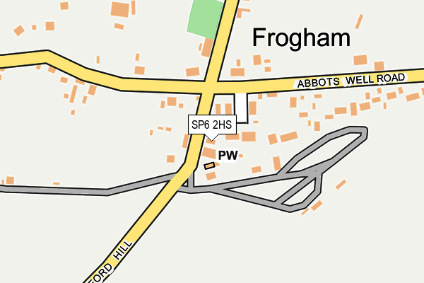 SP6 2HS map - OS OpenMap – Local (Ordnance Survey)