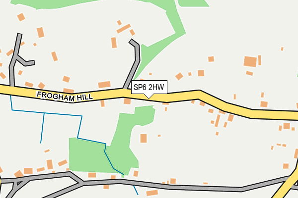 SP6 2HW map - OS OpenMap – Local (Ordnance Survey)
