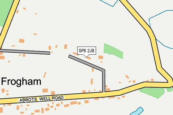 SP6 2JB map - OS OpenMap – Local (Ordnance Survey)