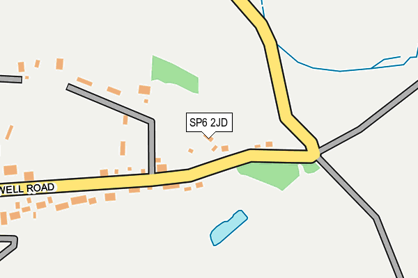 SP6 2JD map - OS OpenMap – Local (Ordnance Survey)