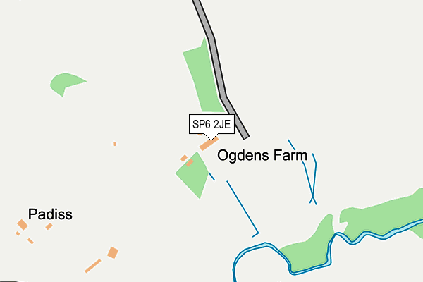 SP6 2JE map - OS OpenMap – Local (Ordnance Survey)