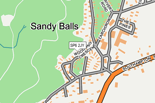 SP6 2JY map - OS OpenMap – Local (Ordnance Survey)