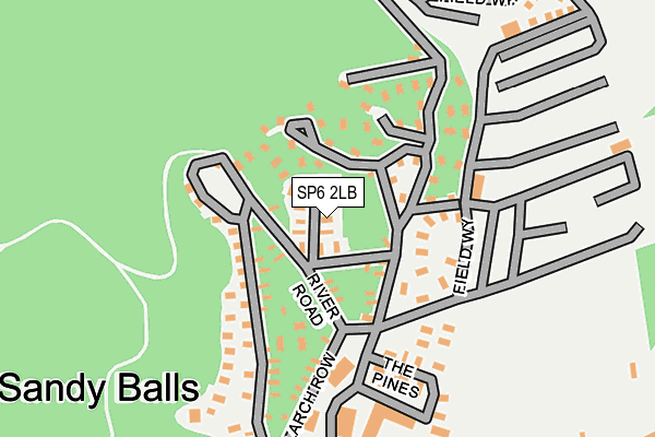 SP6 2LB map - OS OpenMap – Local (Ordnance Survey)
