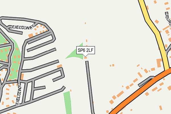 SP6 2LF map - OS OpenMap – Local (Ordnance Survey)