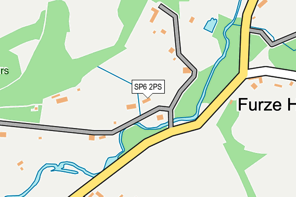 SP6 2PS map - OS OpenMap – Local (Ordnance Survey)