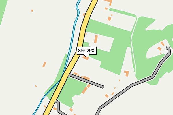 SP6 2PX map - OS OpenMap – Local (Ordnance Survey)