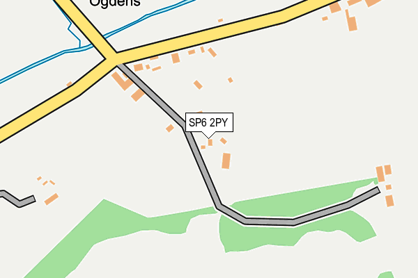 SP6 2PY map - OS OpenMap – Local (Ordnance Survey)