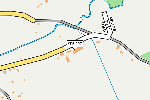 SP6 2PZ map - OS OpenMap – Local (Ordnance Survey)