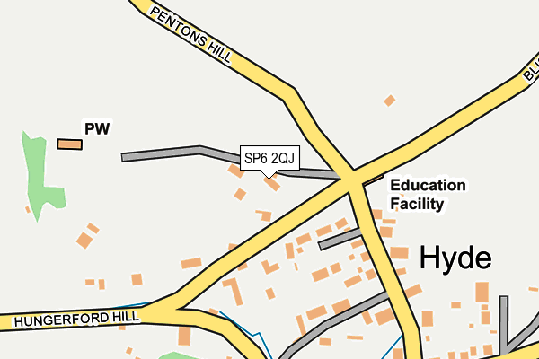 SP6 2QJ map - OS OpenMap – Local (Ordnance Survey)