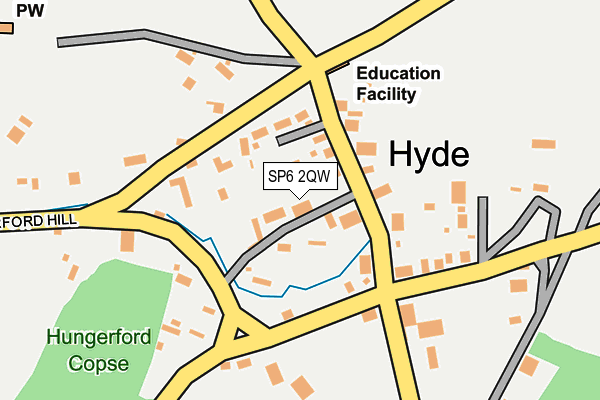 SP6 2QW map - OS OpenMap – Local (Ordnance Survey)
