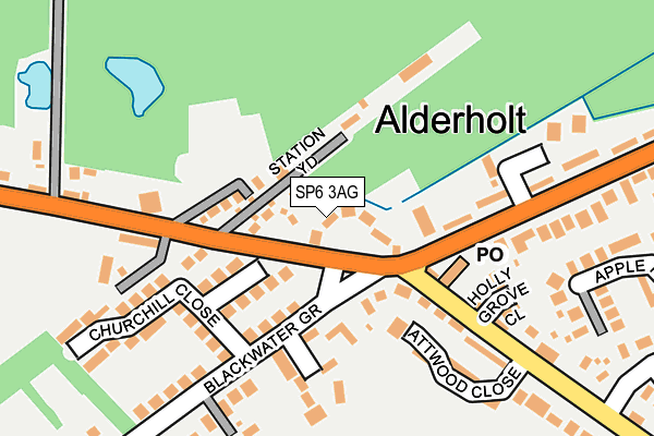 SP6 3AG map - OS OpenMap – Local (Ordnance Survey)