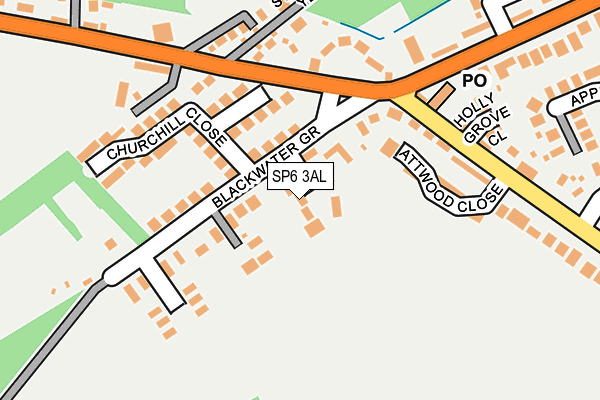 SP6 3AL map - OS OpenMap – Local (Ordnance Survey)