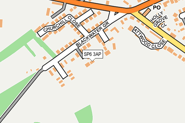 SP6 3AP map - OS OpenMap – Local (Ordnance Survey)