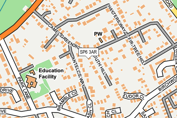 SP6 3AR map - OS OpenMap – Local (Ordnance Survey)