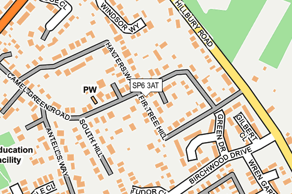 SP6 3AT map - OS OpenMap – Local (Ordnance Survey)