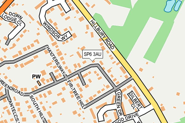 SP6 3AU map - OS OpenMap – Local (Ordnance Survey)