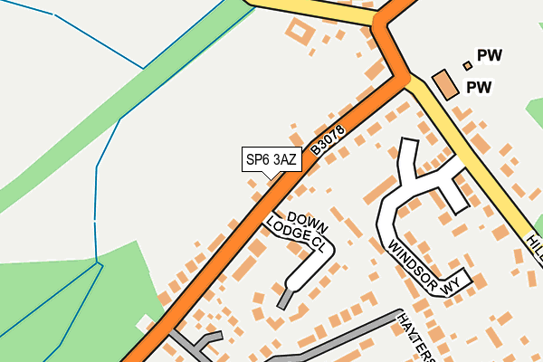 SP6 3AZ map - OS OpenMap – Local (Ordnance Survey)