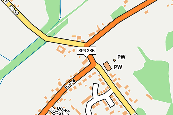 SP6 3BB map - OS OpenMap – Local (Ordnance Survey)