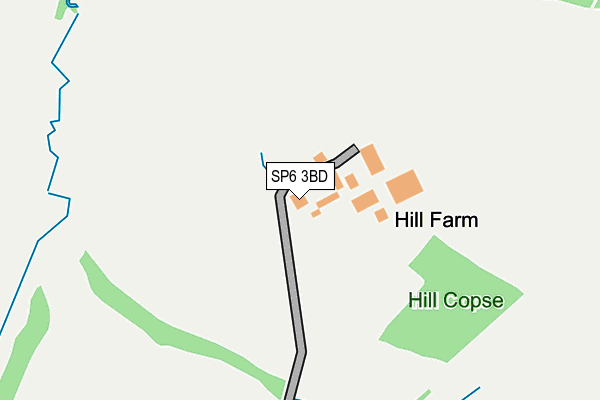 SP6 3BD map - OS OpenMap – Local (Ordnance Survey)