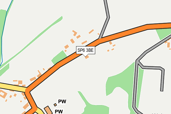 SP6 3BE map - OS OpenMap – Local (Ordnance Survey)