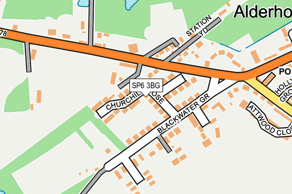 SP6 3BG map - OS OpenMap – Local (Ordnance Survey)