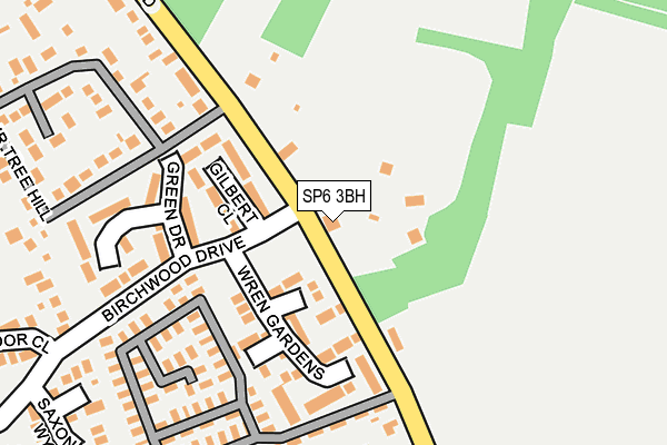SP6 3BH map - OS OpenMap – Local (Ordnance Survey)