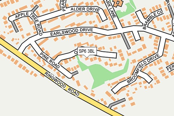 SP6 3BL map - OS OpenMap – Local (Ordnance Survey)