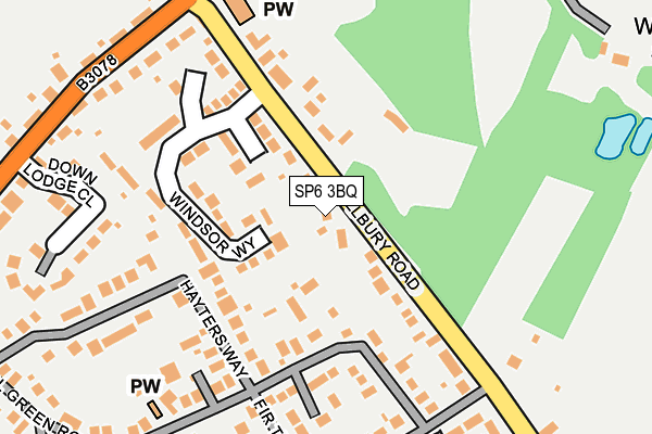 SP6 3BQ map - OS OpenMap – Local (Ordnance Survey)