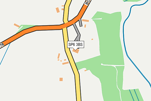 SP6 3BS map - OS OpenMap – Local (Ordnance Survey)