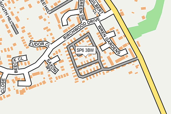 SP6 3BW map - OS OpenMap – Local (Ordnance Survey)