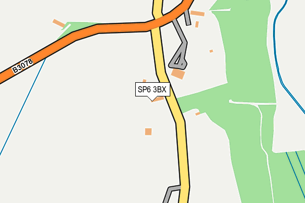SP6 3BX map - OS OpenMap – Local (Ordnance Survey)