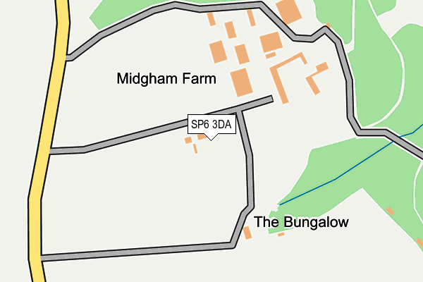 SP6 3DA map - OS OpenMap – Local (Ordnance Survey)