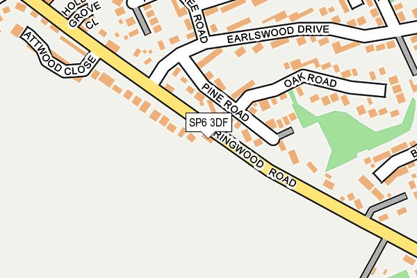 SP6 3DF map - OS OpenMap – Local (Ordnance Survey)