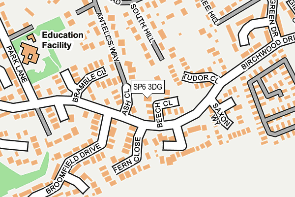 SP6 3DG map - OS OpenMap – Local (Ordnance Survey)