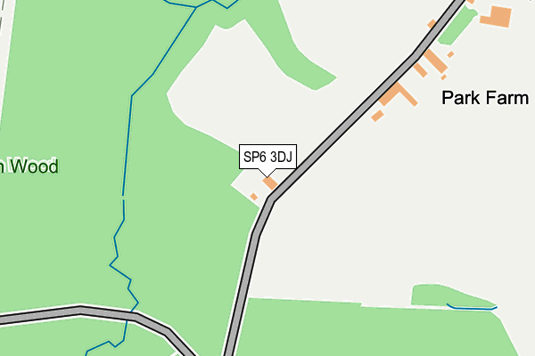 SP6 3DJ map - OS OpenMap – Local (Ordnance Survey)