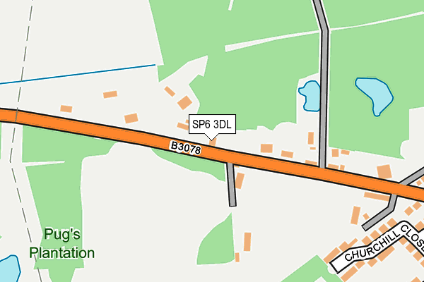 SP6 3DL map - OS OpenMap – Local (Ordnance Survey)